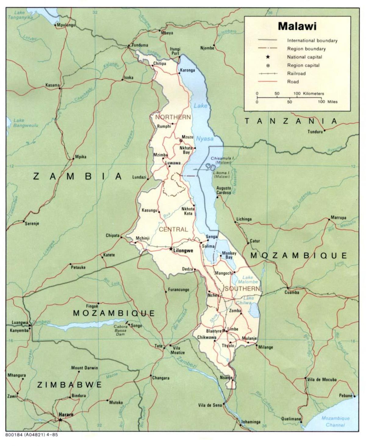 mapa ulica blantyre Malavi