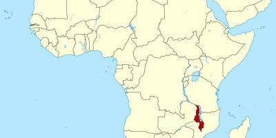 Karta Malavi lokacija na karti Afrike
