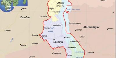 Karta Malavi političkih